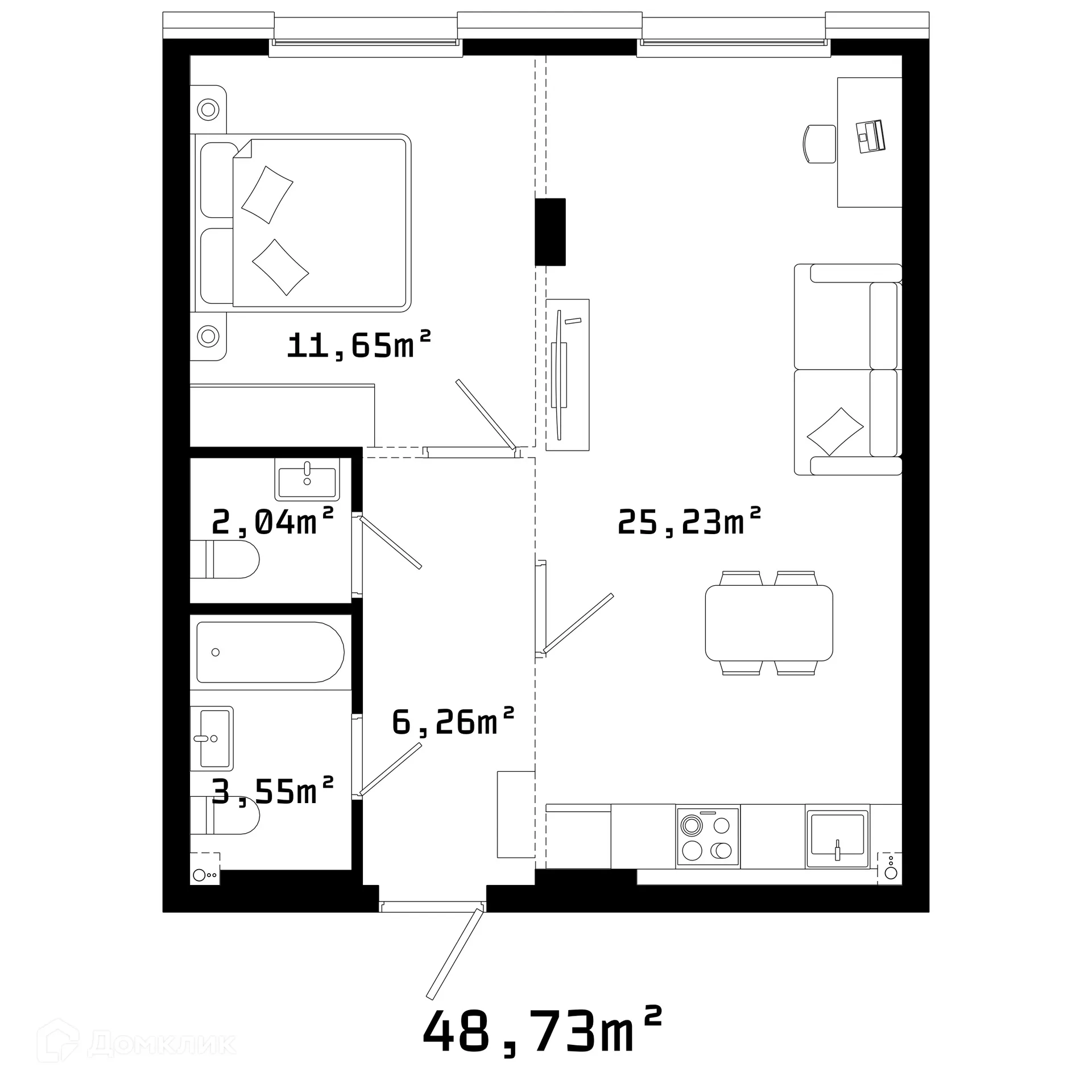 Фото квартиры в ЖК Грани