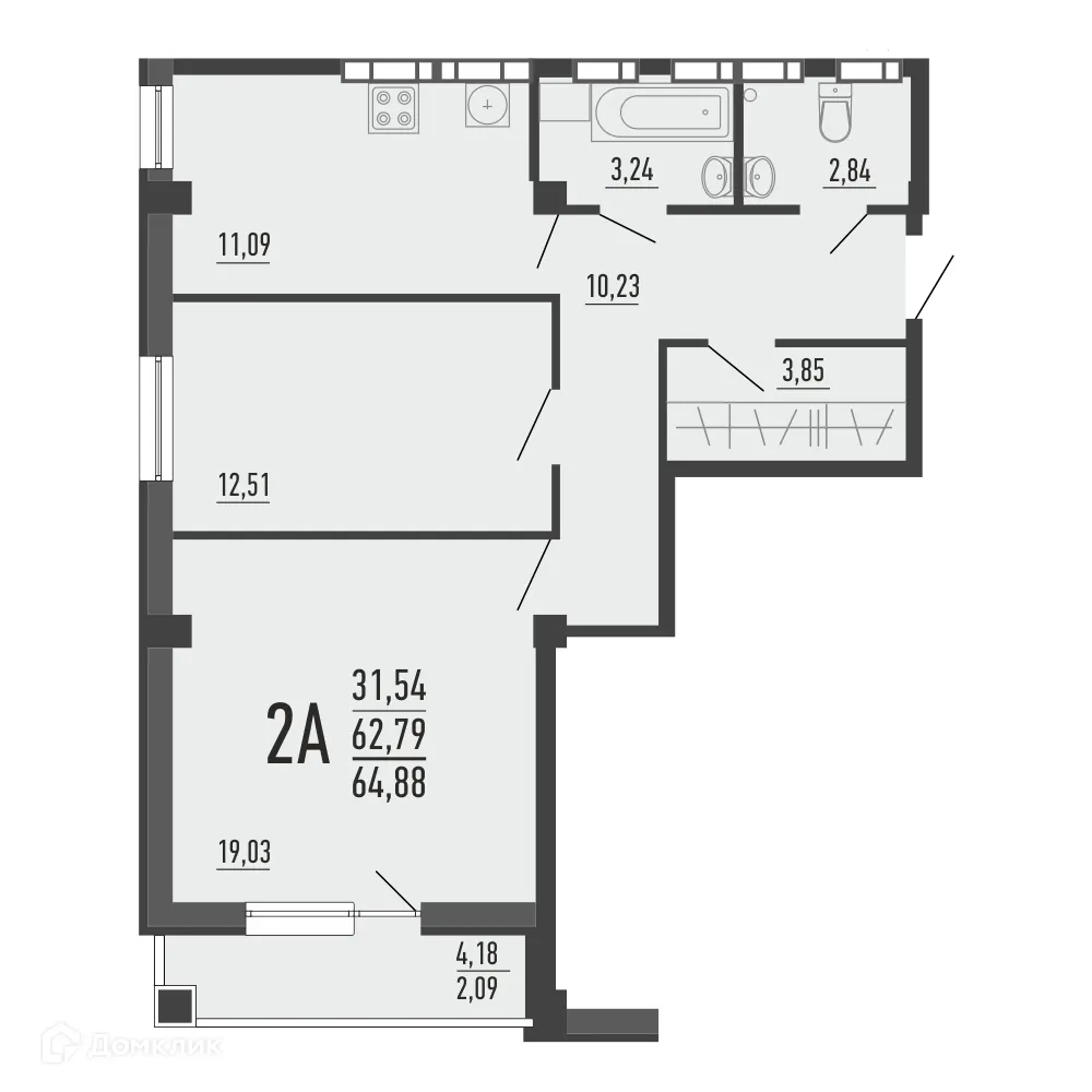 Фото квартиры в ЖК Парковый