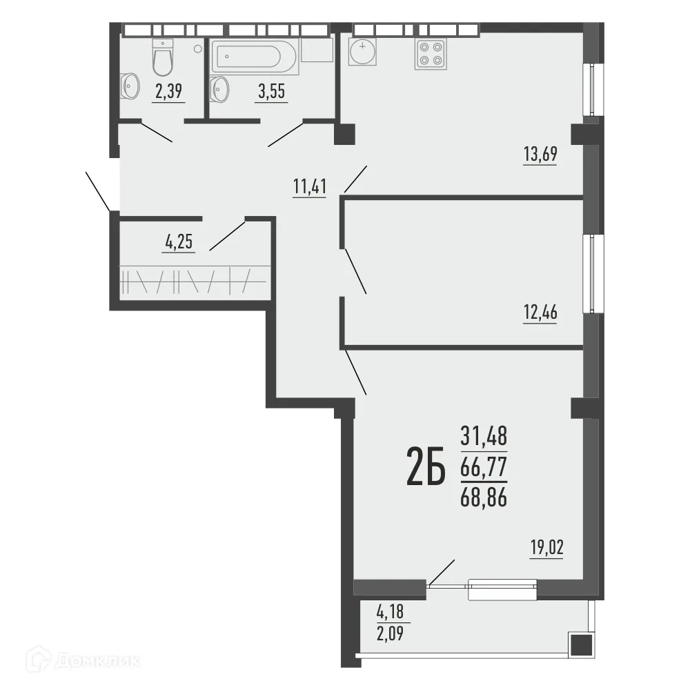 Фото квартиры в ЖК Парковый