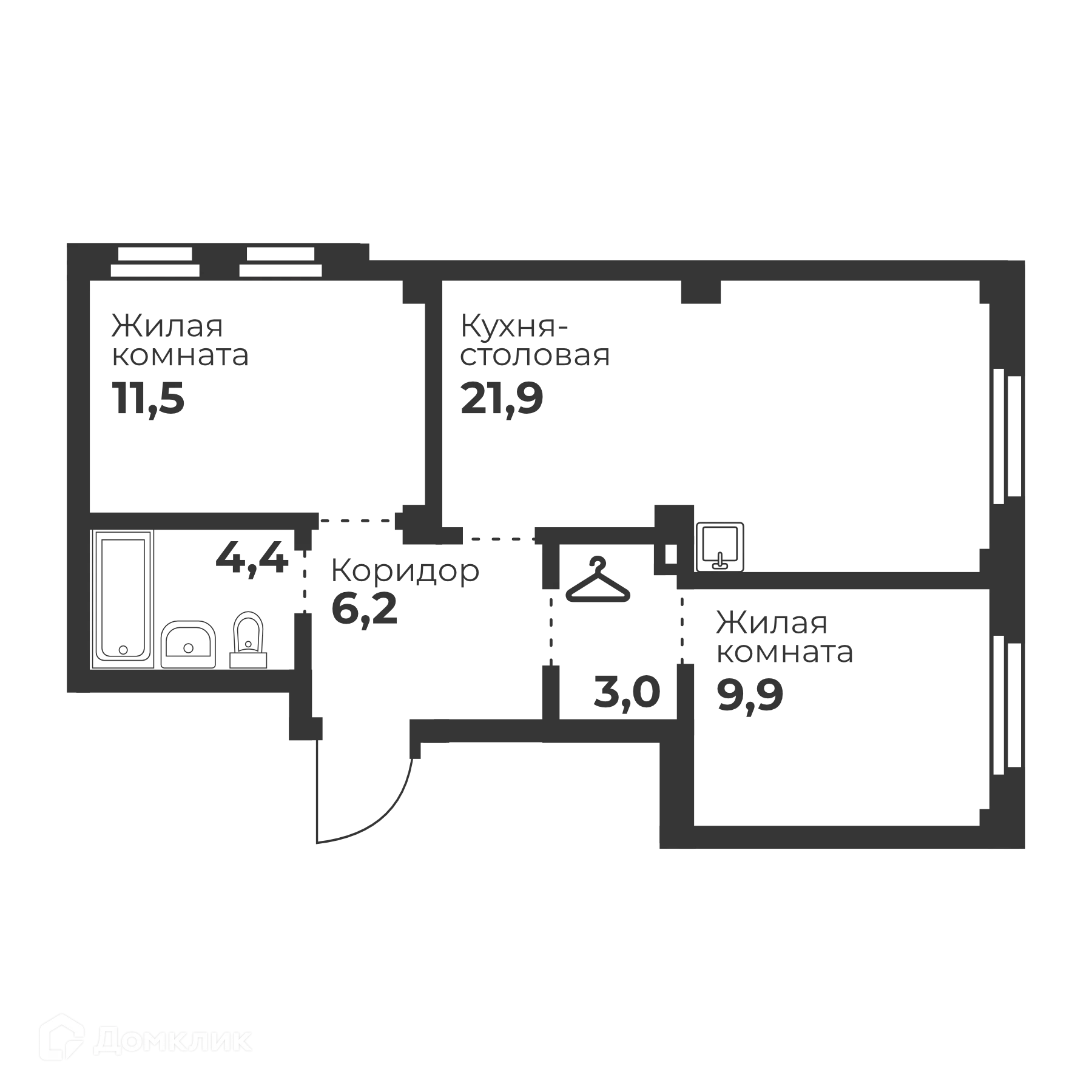 Фото квартиры в ЖК Голос Кашириных