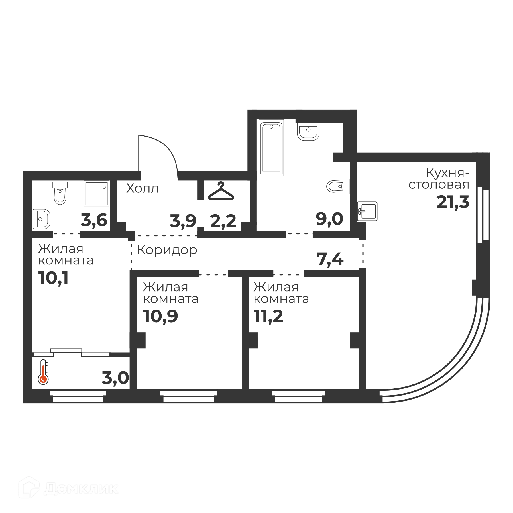 Фото квартиры в ЖК Голос Кашириных