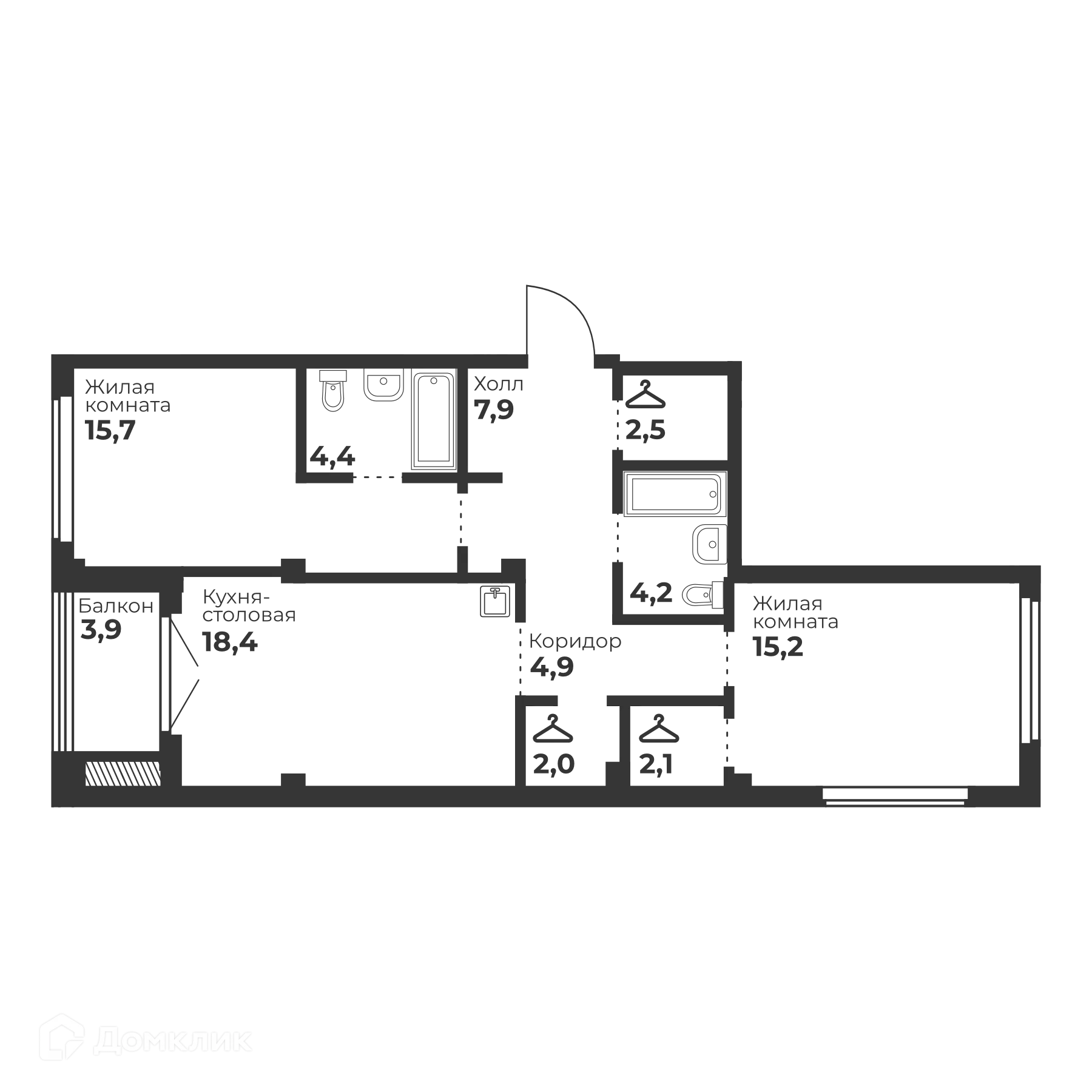 Фото квартиры в ЖК Голос Кашириных