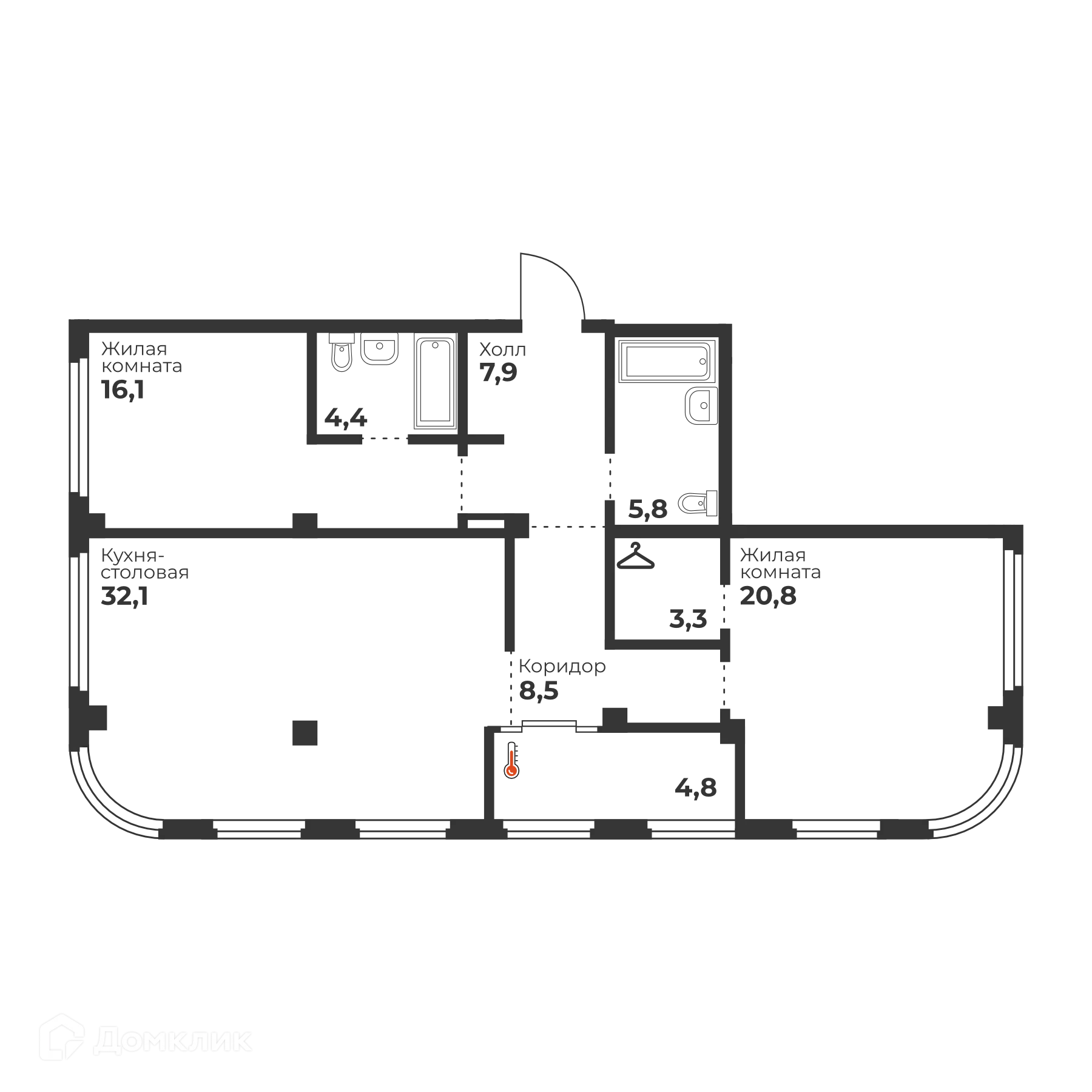 Фото квартиры в ЖК Голос Кашириных