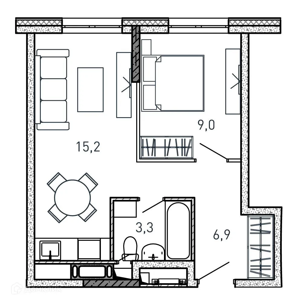 Фото квартиры в ЖК Квартал Светлый