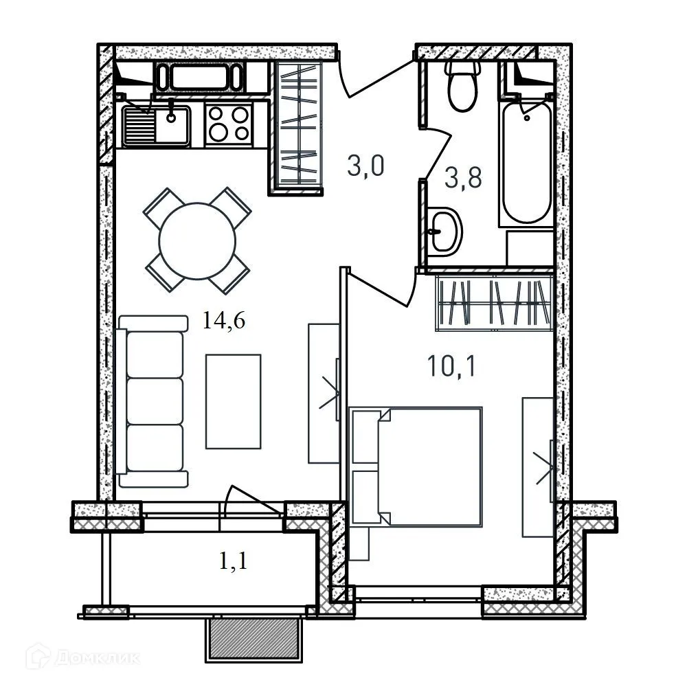 Фото квартиры в ЖК Квартал Светлый
