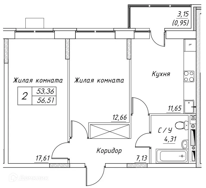 Фото квартиры в ЖК Большевик