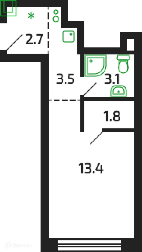 Фото квартиры в ЖК "Брусчатый посёлок"