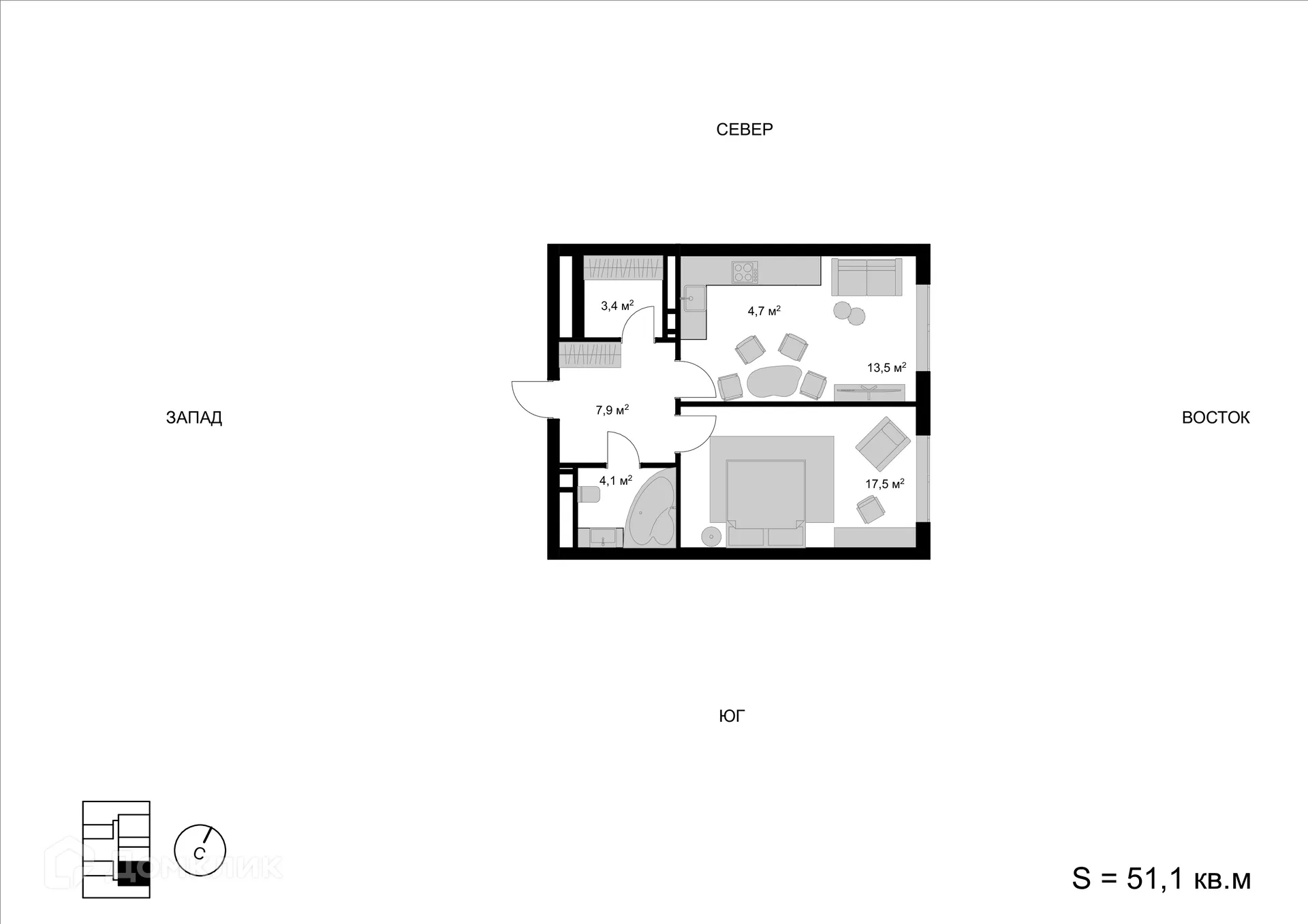 Фото квартиры в ЖК Мытищи-Сити