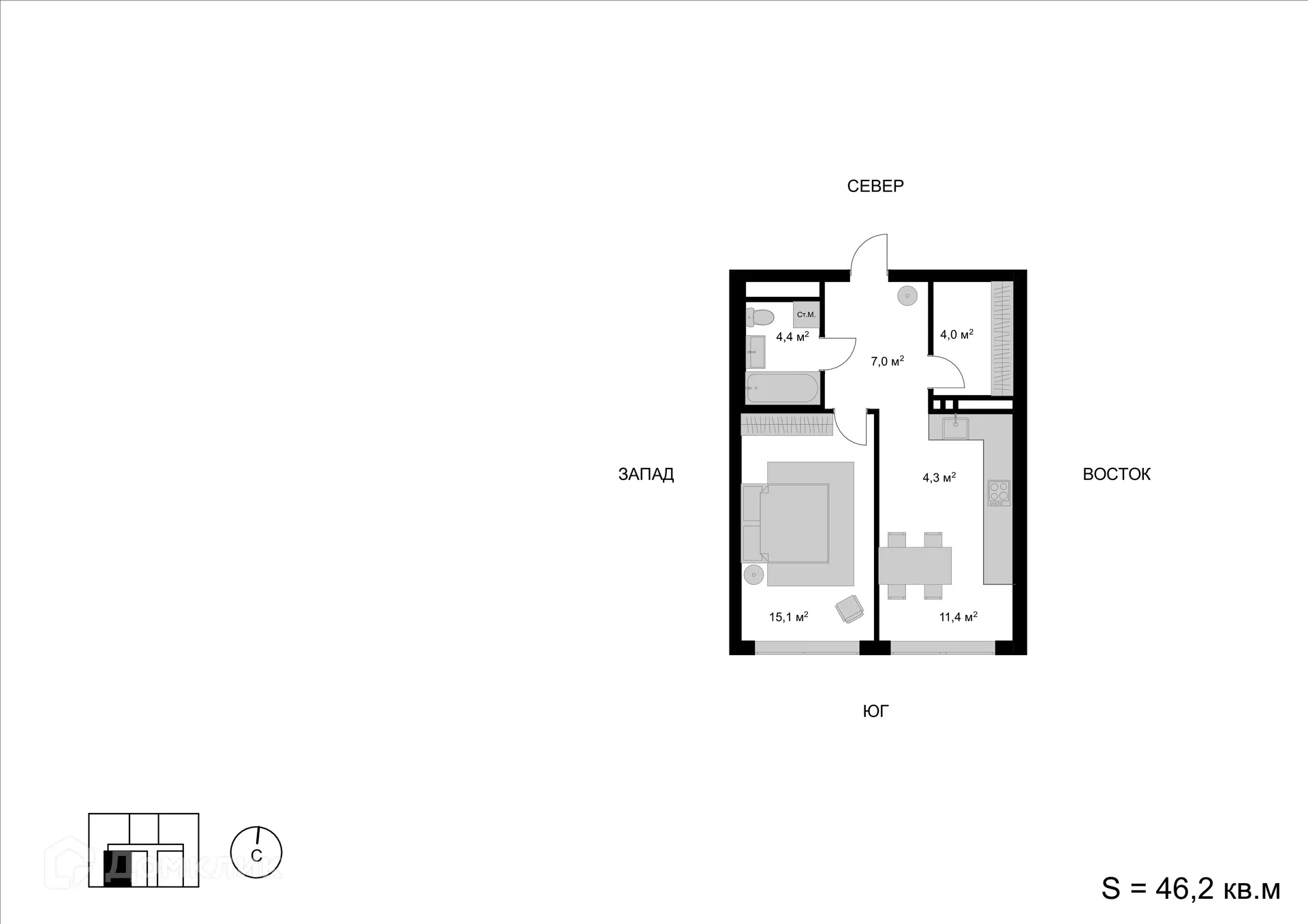 Фото квартиры в ЖК Мытищи-Сити