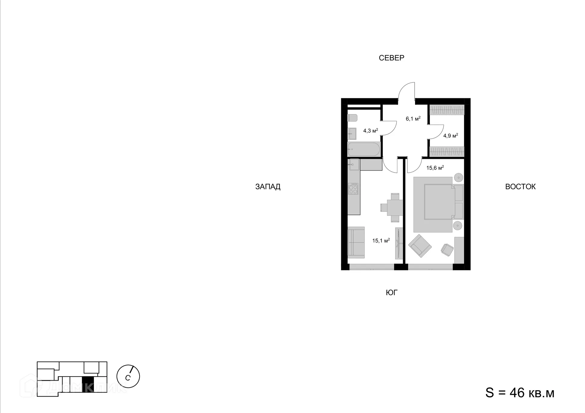 Фото квартиры в ЖК Мытищи-Сити