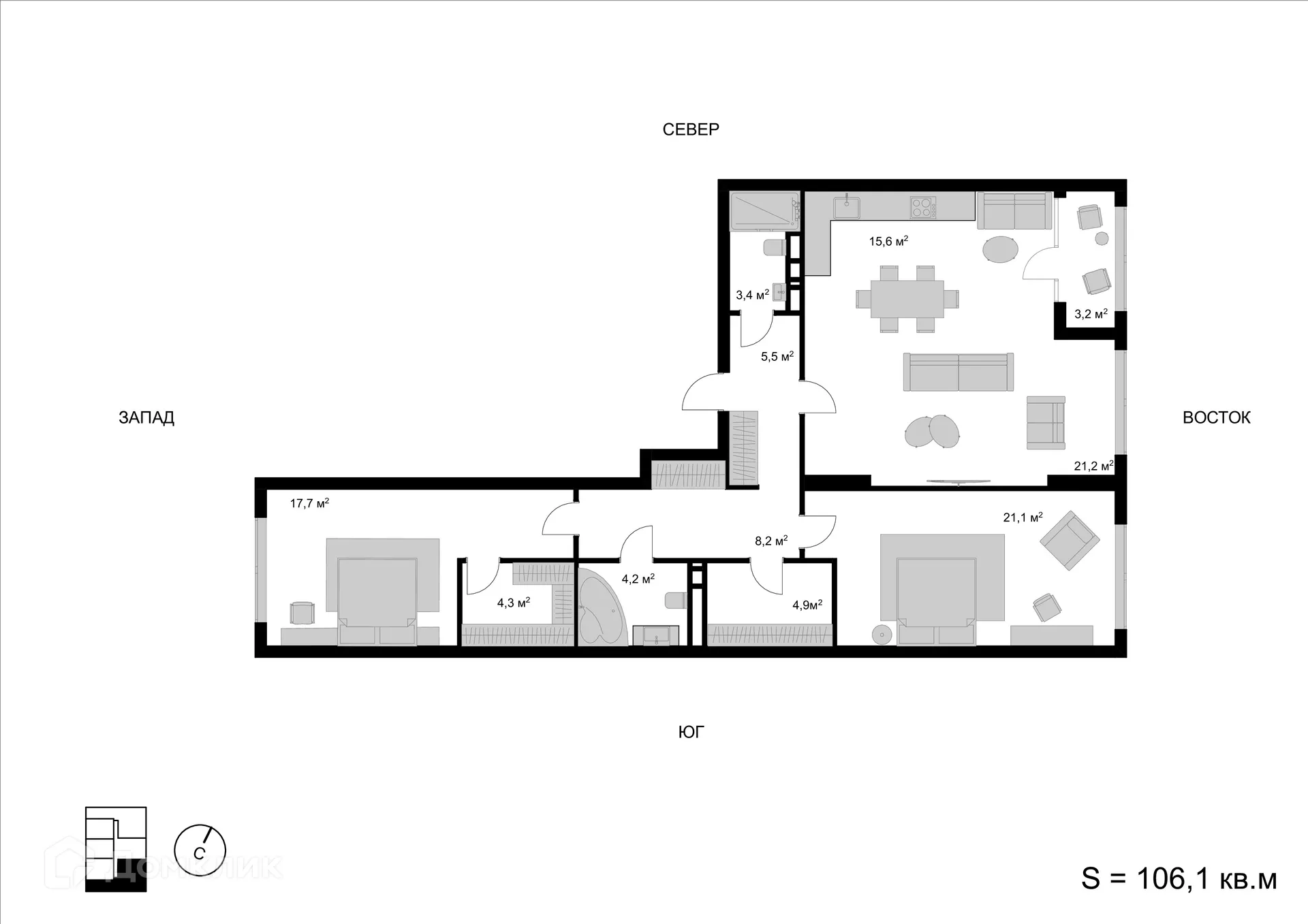 Фото квартиры в ЖК Мытищи-Сити