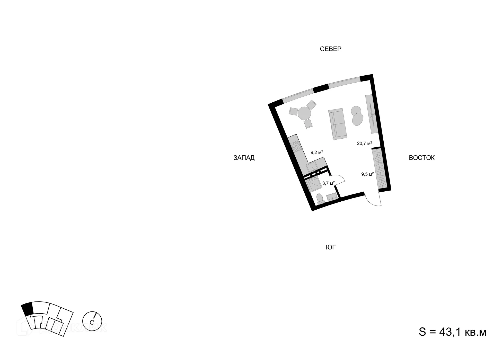 Фото квартиры в ЖК Мытищи-Сити