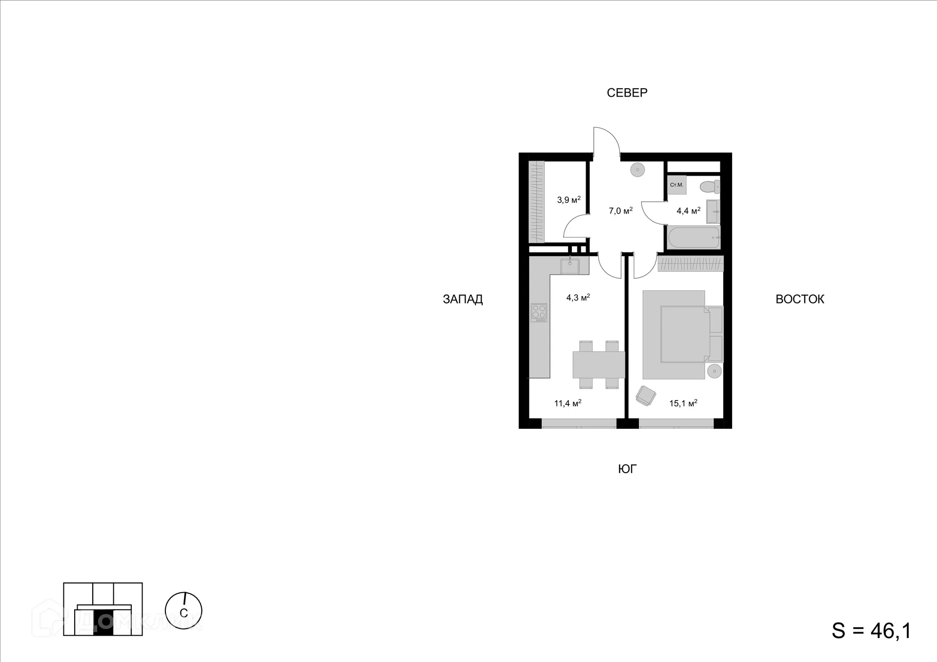 Фото квартиры в ЖК Мытищи-Сити