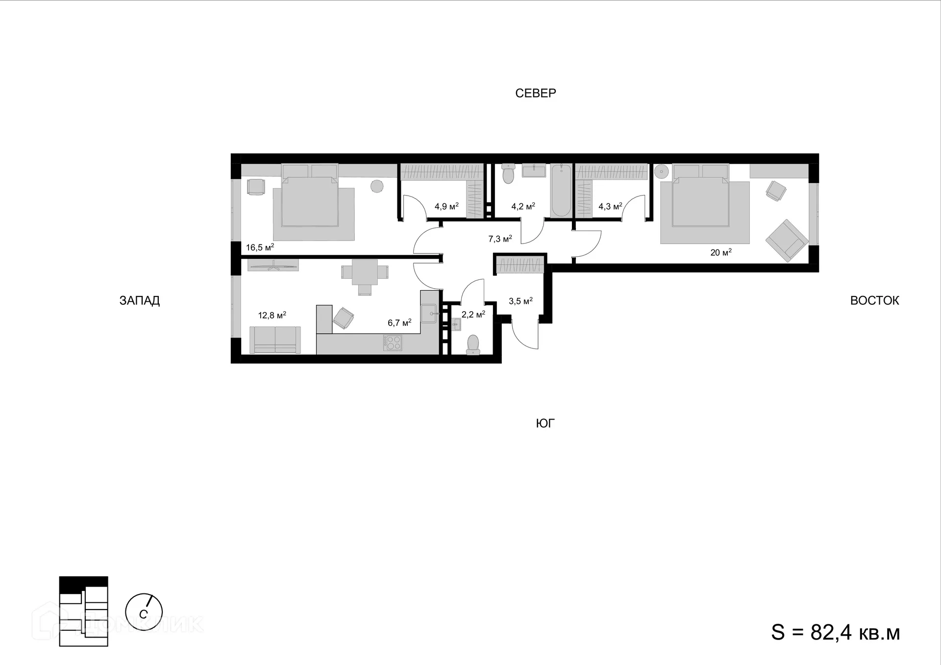 Фото квартиры в ЖК Мытищи-Сити