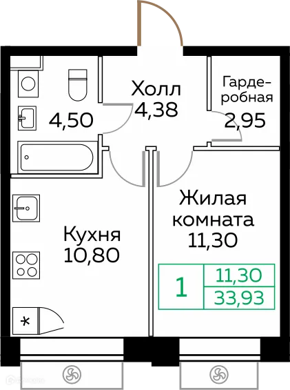 Фото квартиры в ЖК КИТ