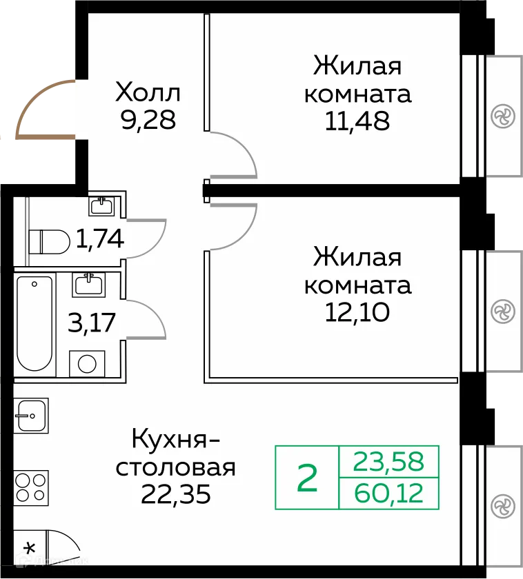 Фото квартиры в ЖК КИТ