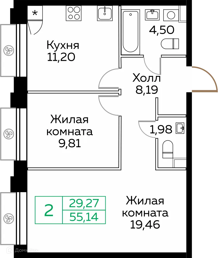 Фото квартиры в ЖК КИТ