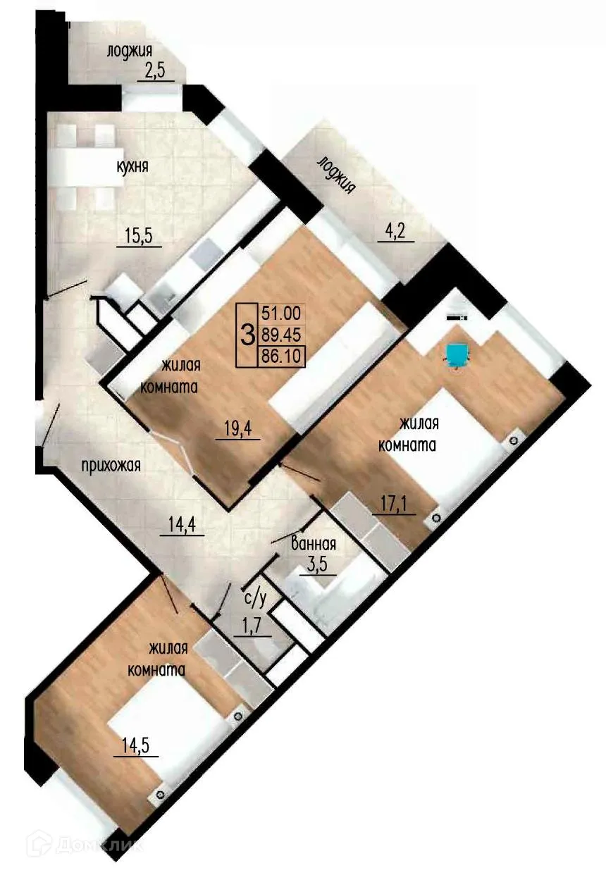 Фото квартиры в ЖК ЛИТЕЙНЫЙ