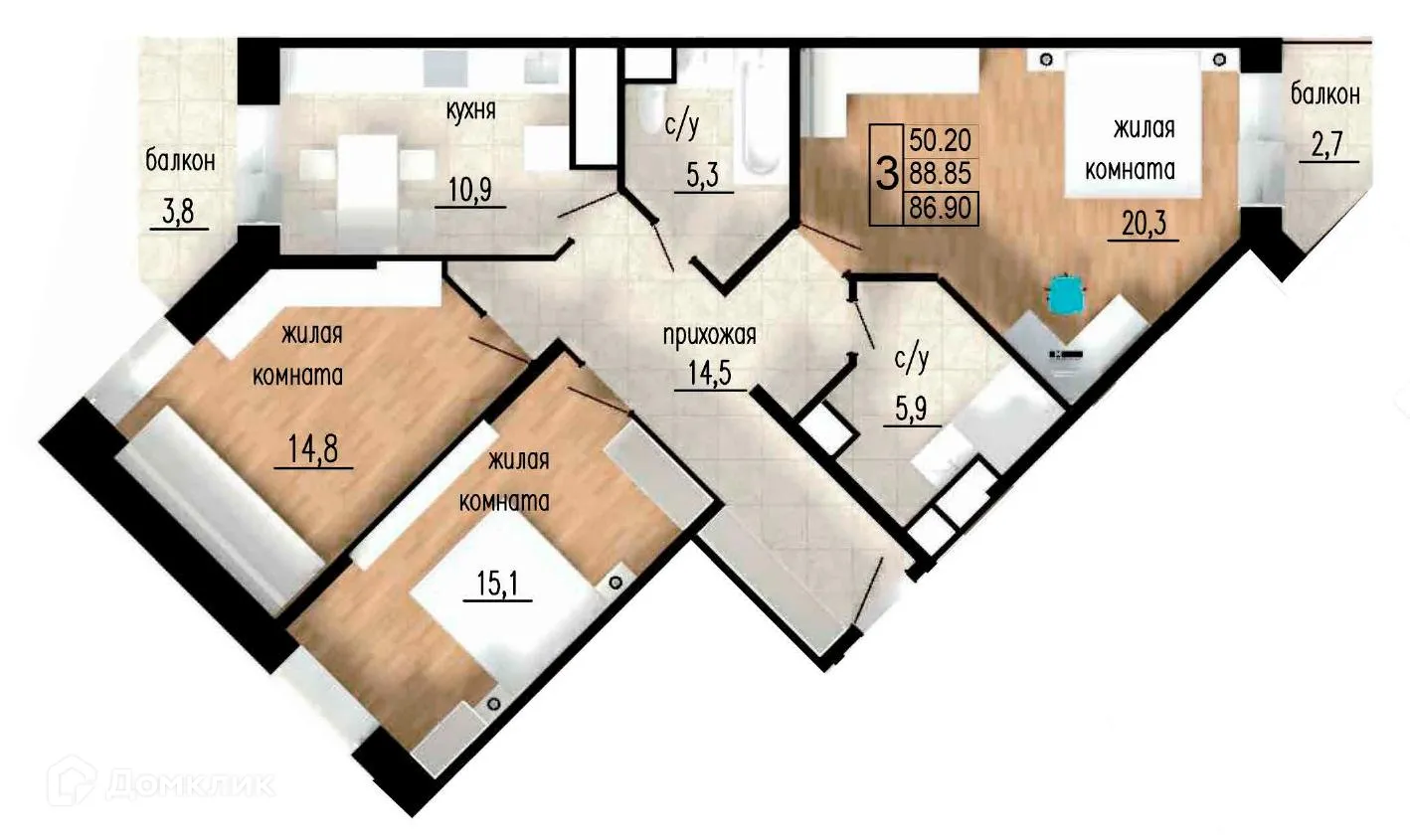 Фото квартиры в ЖК ЛИТЕЙНЫЙ