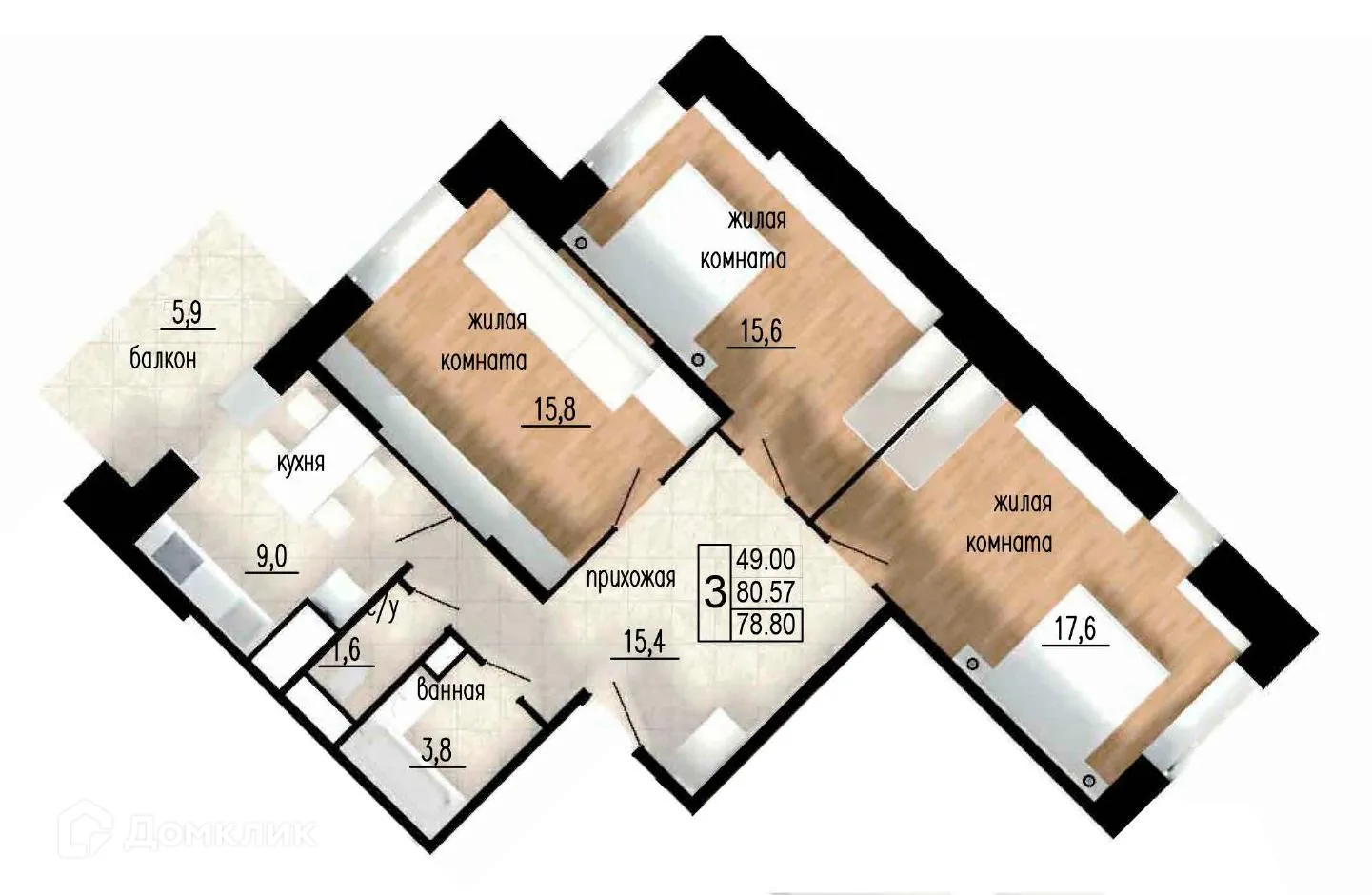 Фото квартиры в ЖК ЛИТЕЙНЫЙ