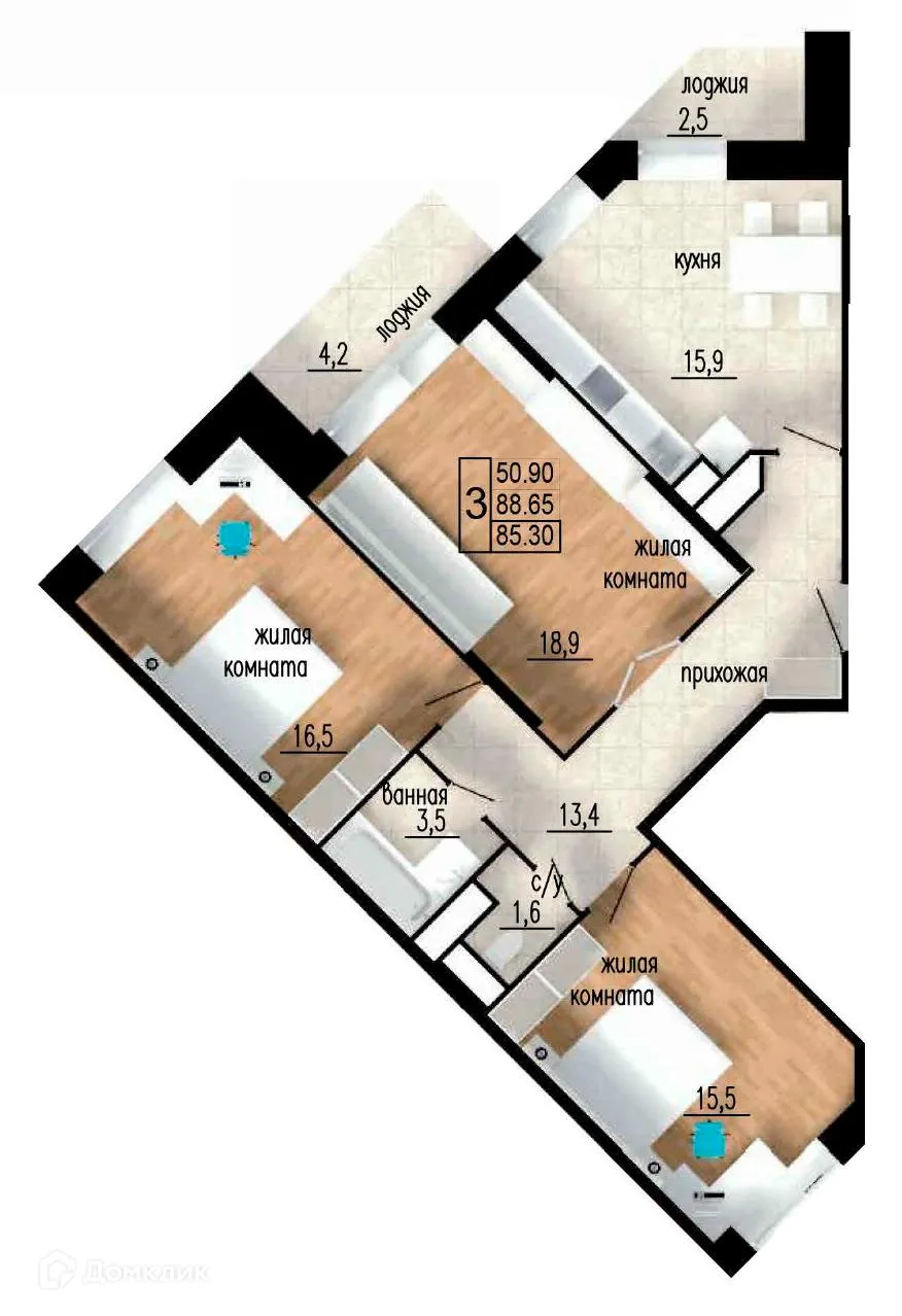 Фото квартиры в ЖК ЛИТЕЙНЫЙ