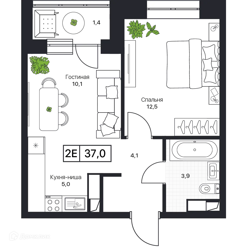 Фото квартиры в ЖК Пушкино Град