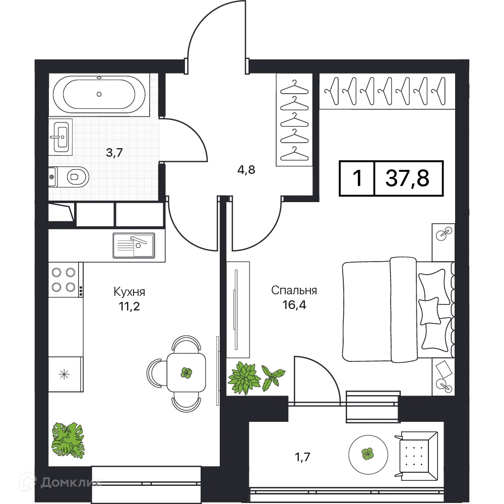 Фото квартиры в ЖК Пушкино Град