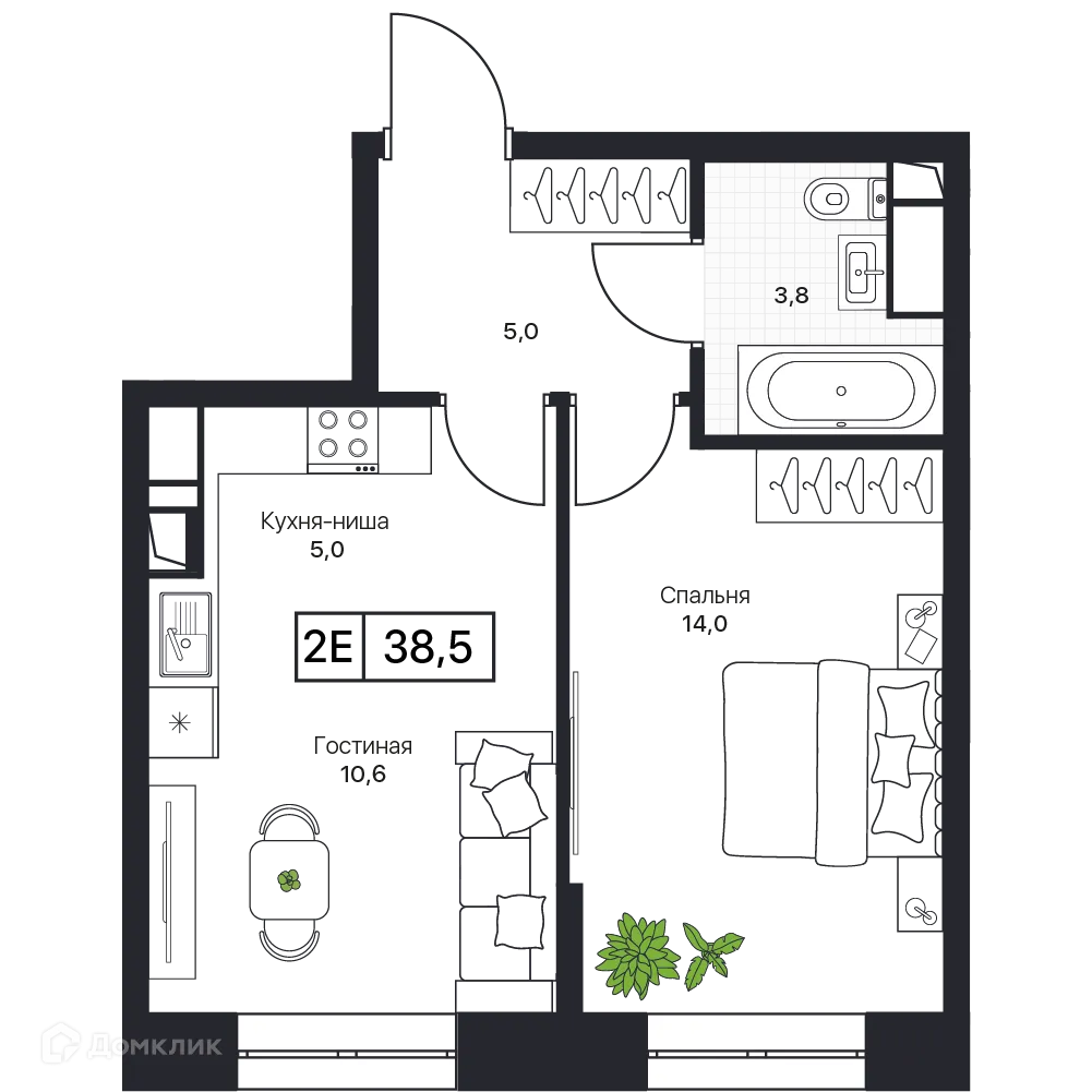 Фото квартиры в ЖК Пушкино Град