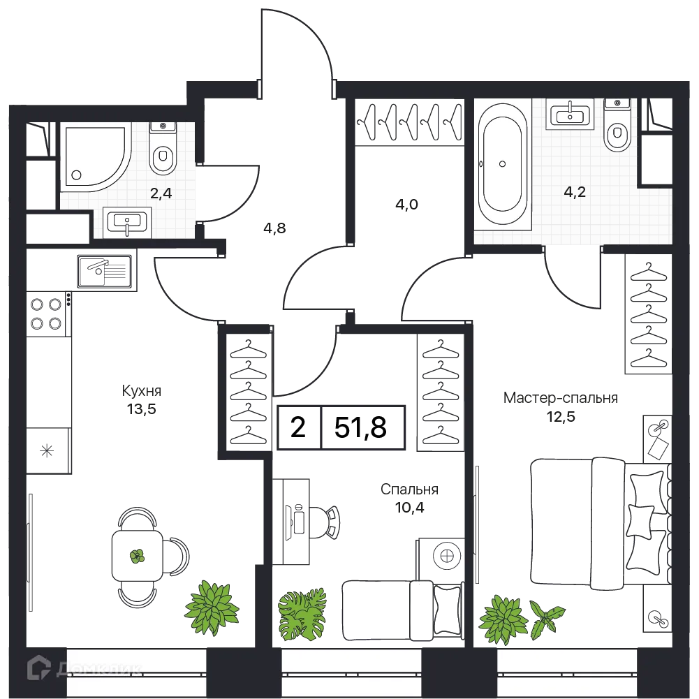 Фото квартиры в ЖК Пушкино Град