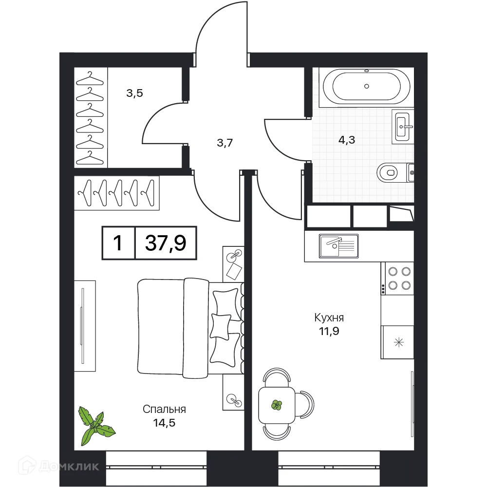 Фото квартиры в ЖК Пушкино Град