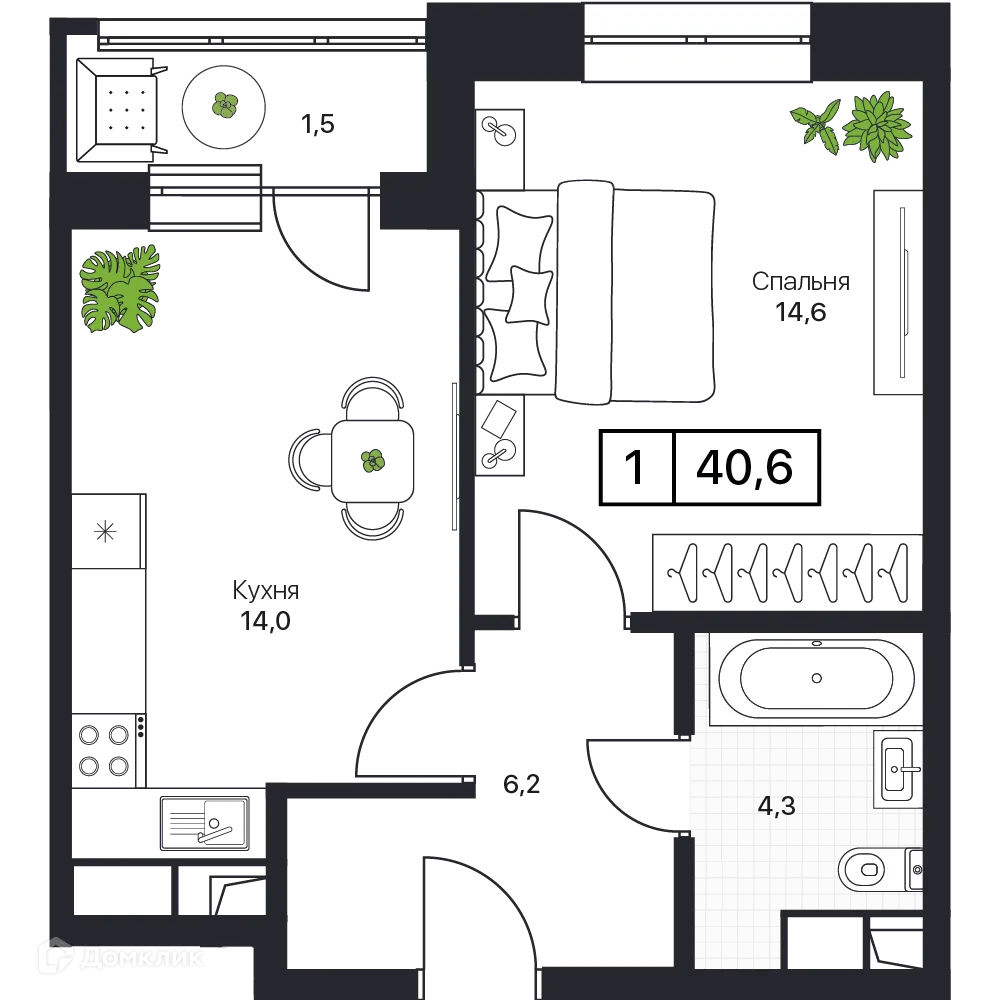 Фото квартиры в ЖК Пушкино Град