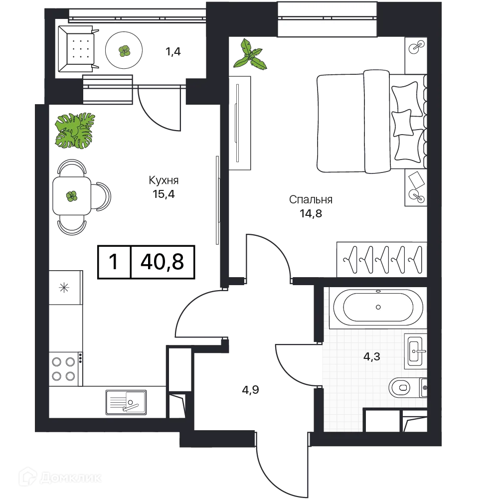 Фото квартиры в ЖК Пушкино Град