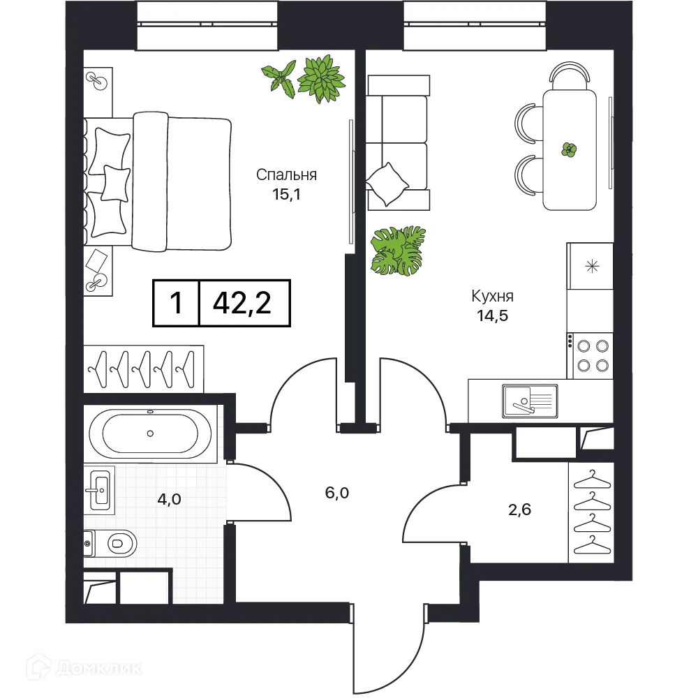 Фото квартиры в ЖК Пушкино Град