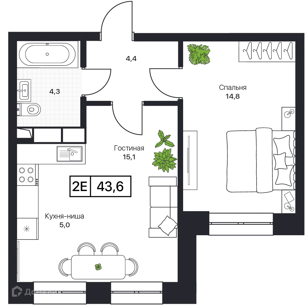 Фото квартиры в ЖК Пушкино Град