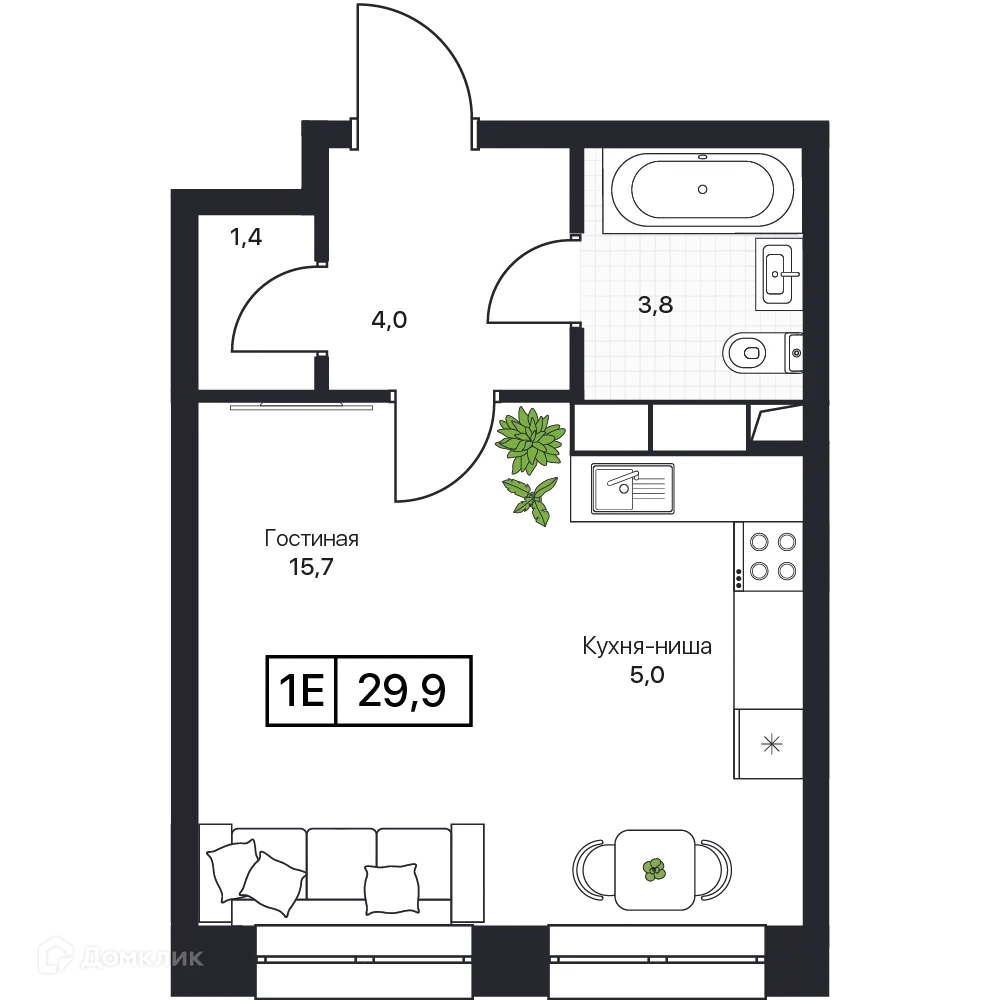 Фото квартиры в ЖК Пушкино Град