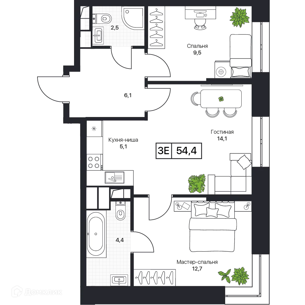 Фото квартиры в ЖК Пушкино Град