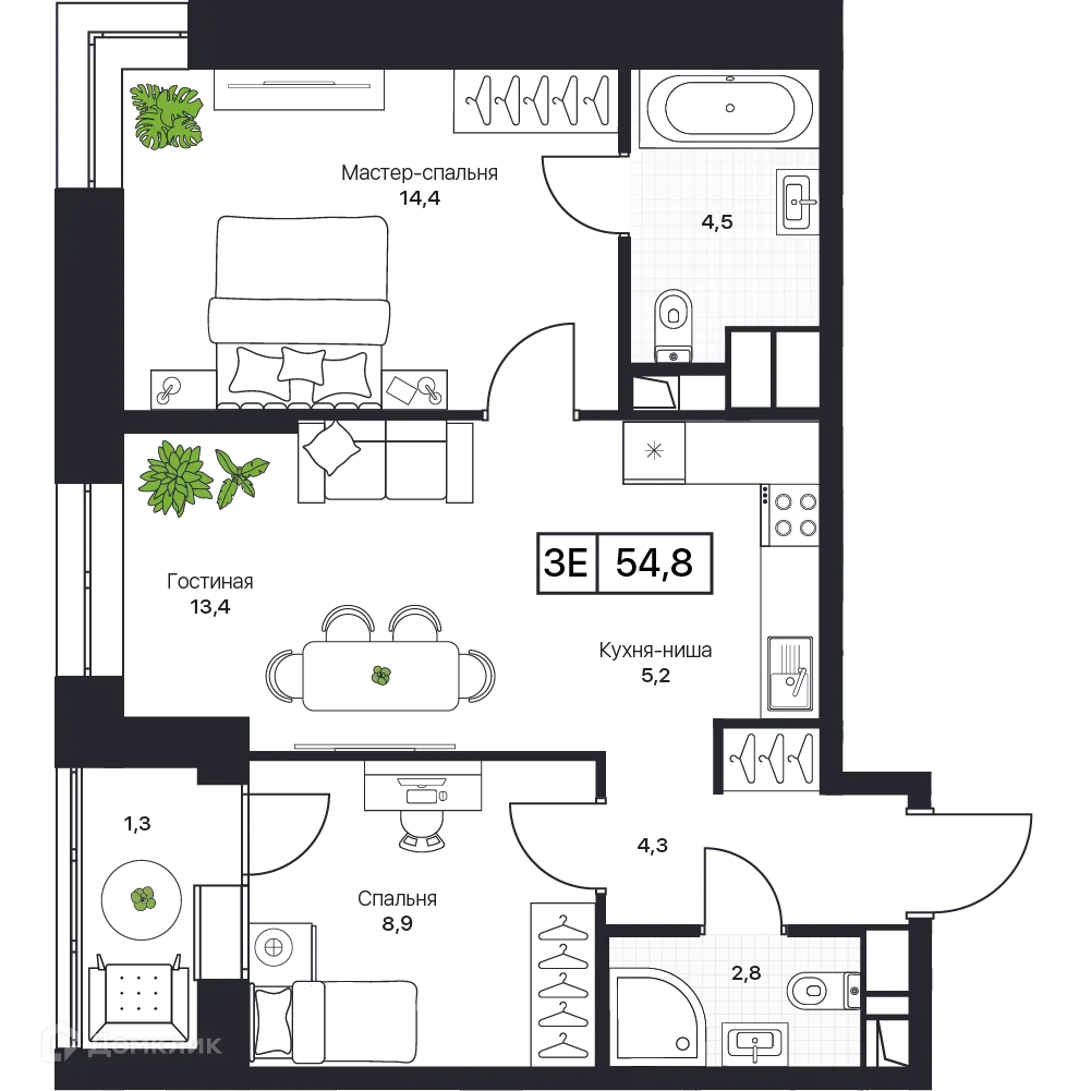 Фото квартиры в ЖК Пушкино Град