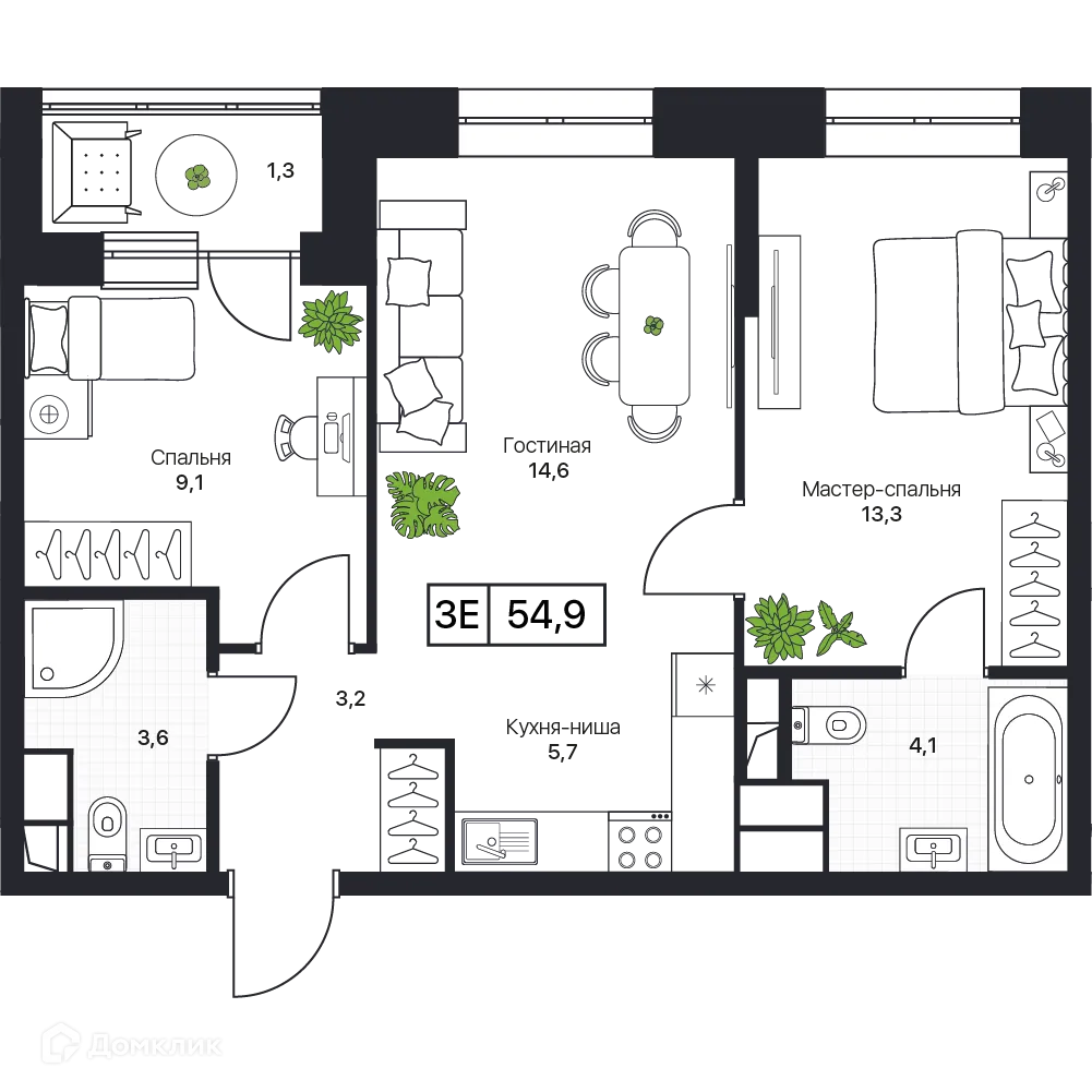 Фото квартиры в ЖК Пушкино Град