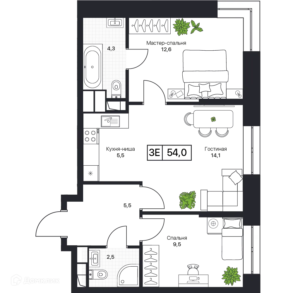 Фото квартиры в ЖК Пушкино Град