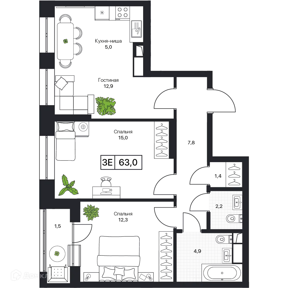 Фото квартиры в ЖК Пушкино Град