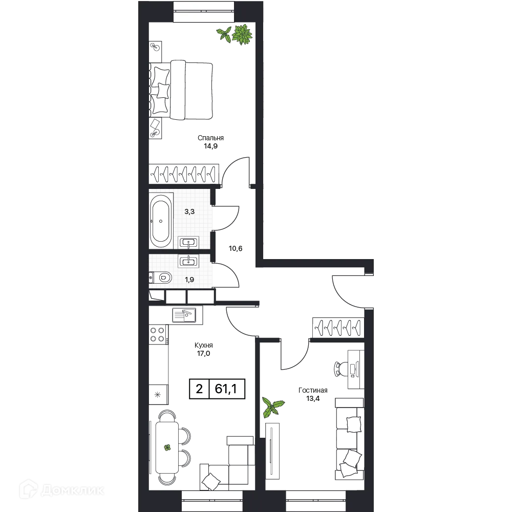Фото квартиры в ЖК Пушкино Град