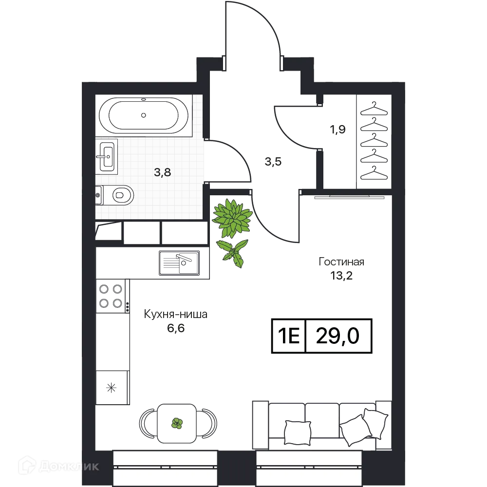 Фото квартиры в ЖК Пушкино Град