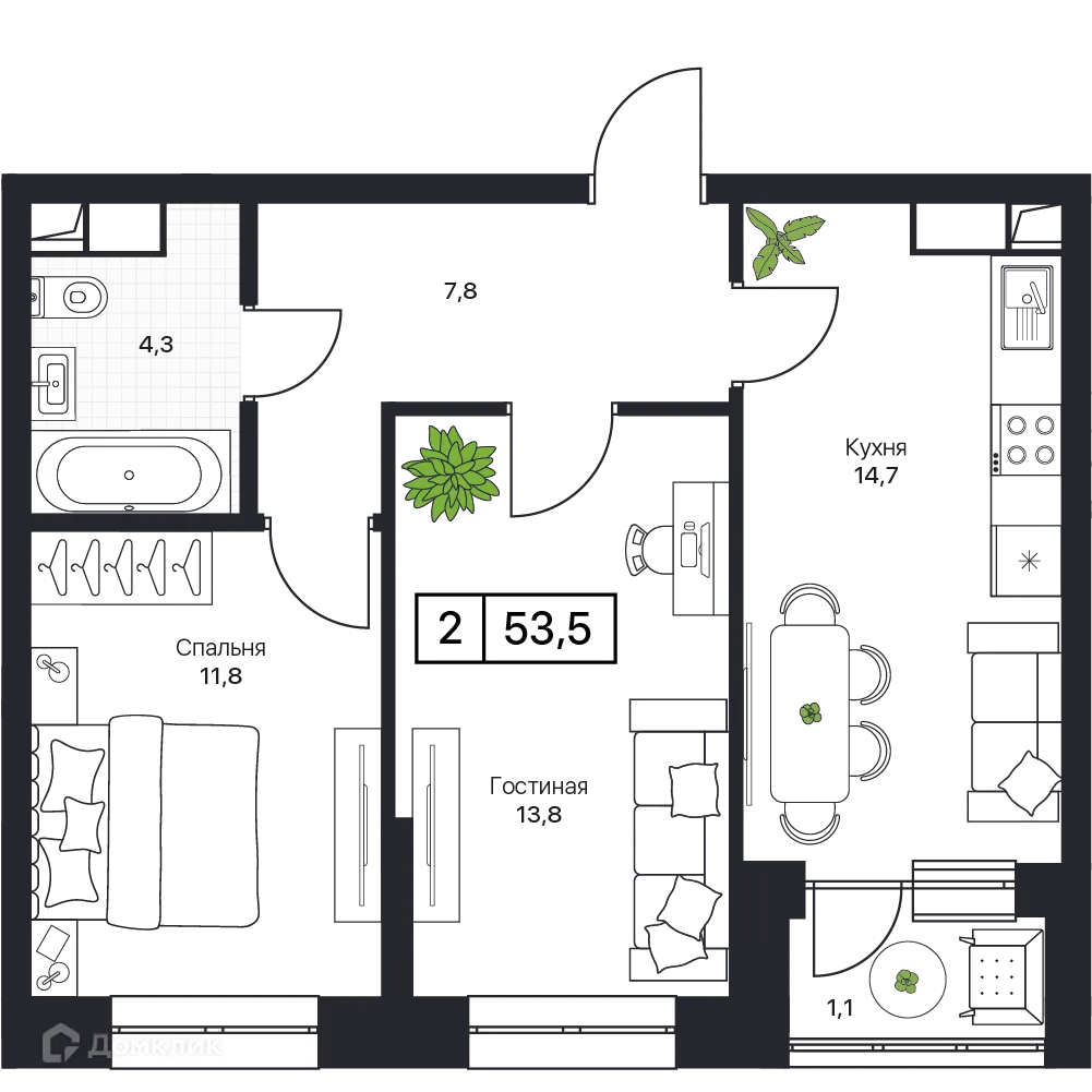 Фото квартиры в ЖК Пушкино Град