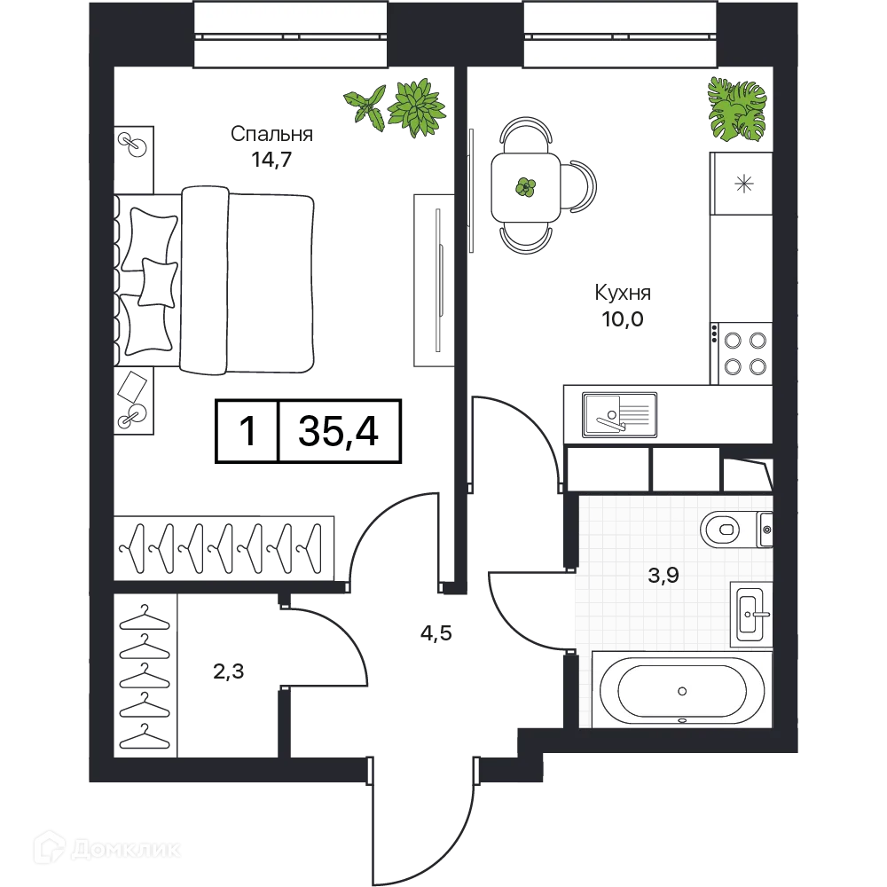 Фото квартиры в ЖК Пушкино Град