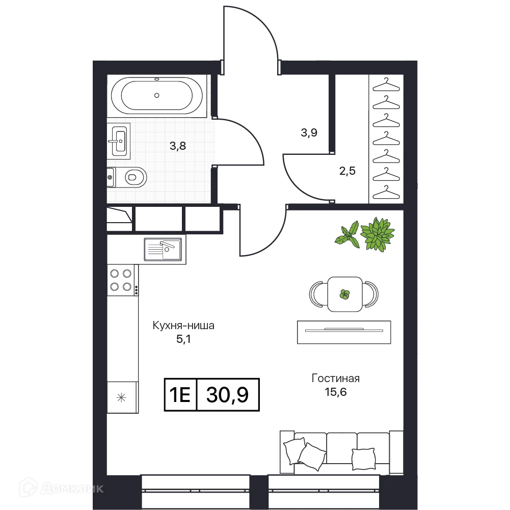 Фото квартиры в ЖК Пушкино Град