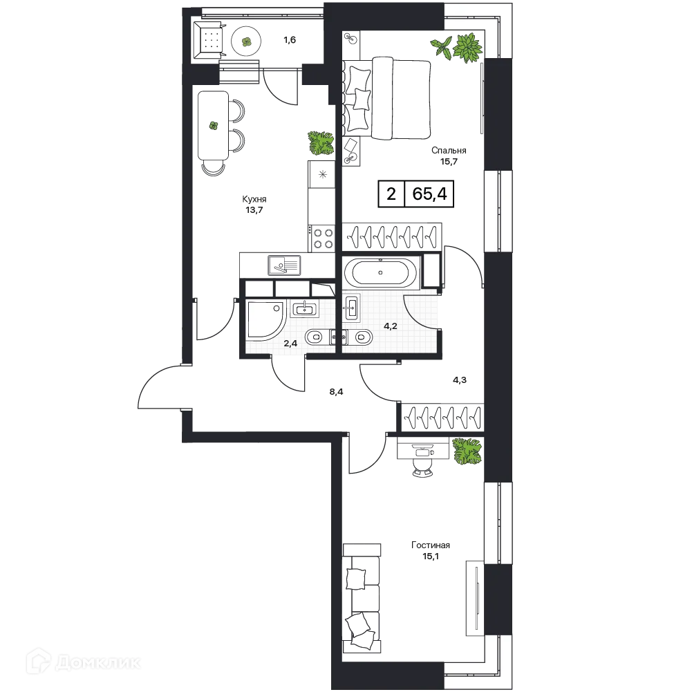 Фото квартиры в ЖК Пушкино Град