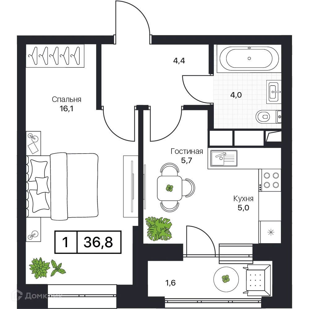 Фото квартиры в ЖК Пушкино Град