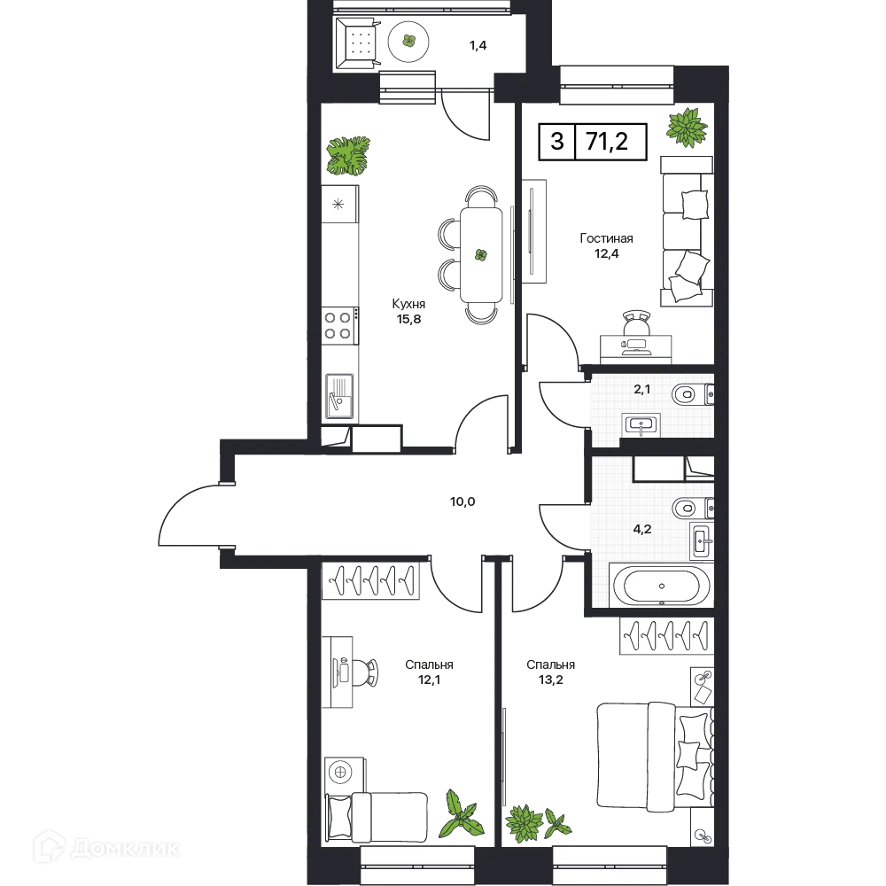 Фото квартиры в ЖК Пушкино Град