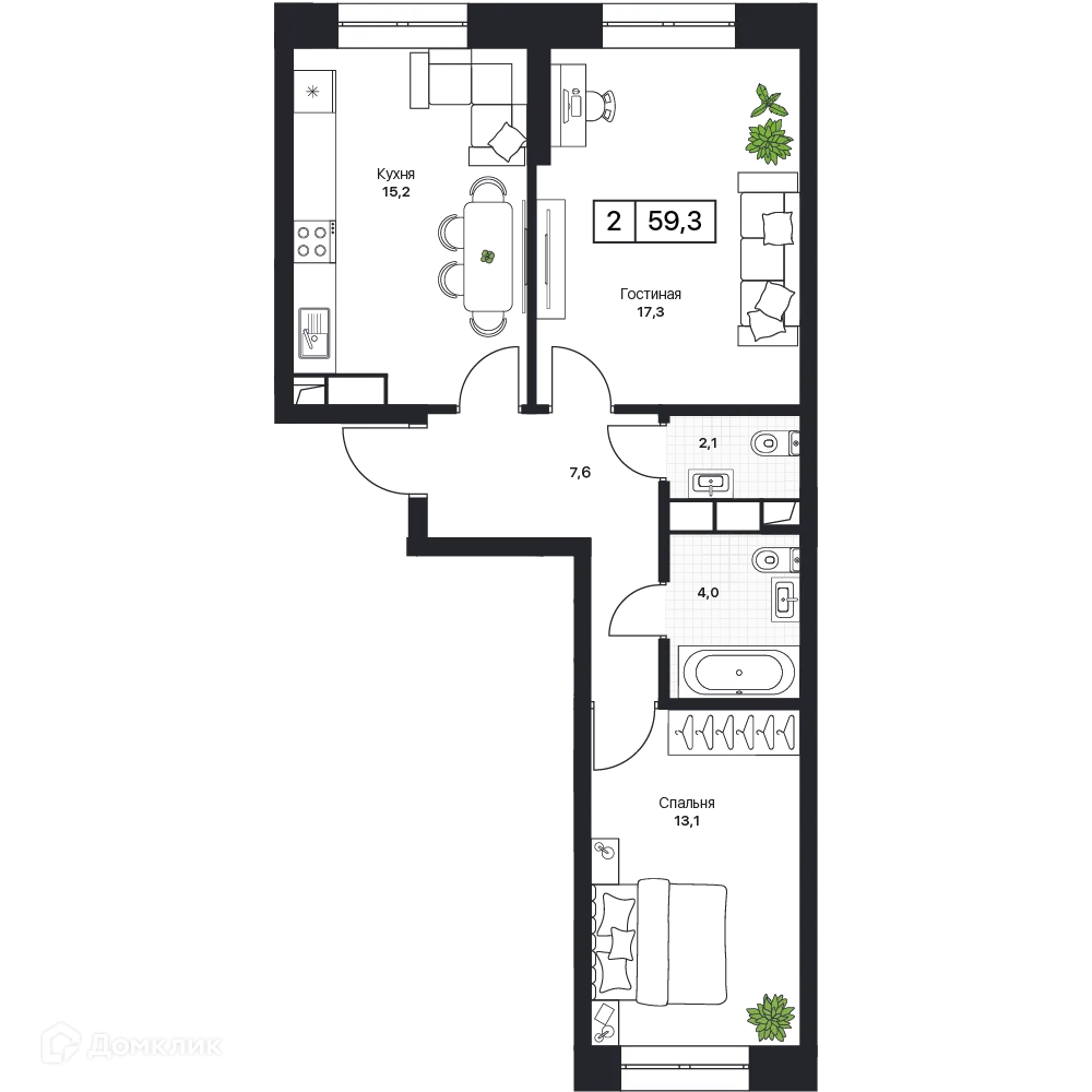Фото квартиры в ЖК Пушкино Град