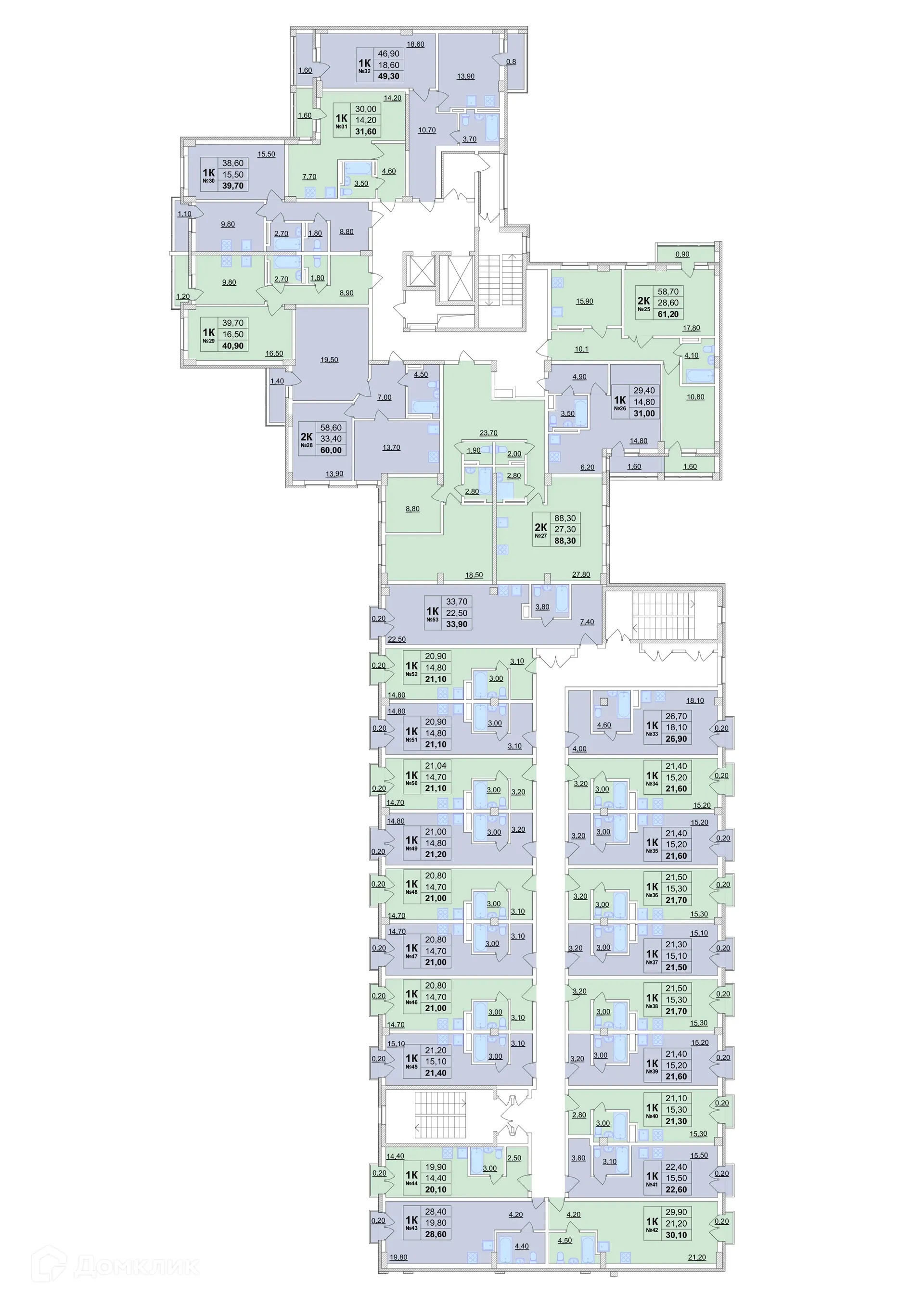 Планировка студии квартиры 33.7 м² в ЖК "Город чемпионов. Твой", г. Кстово — фото 1